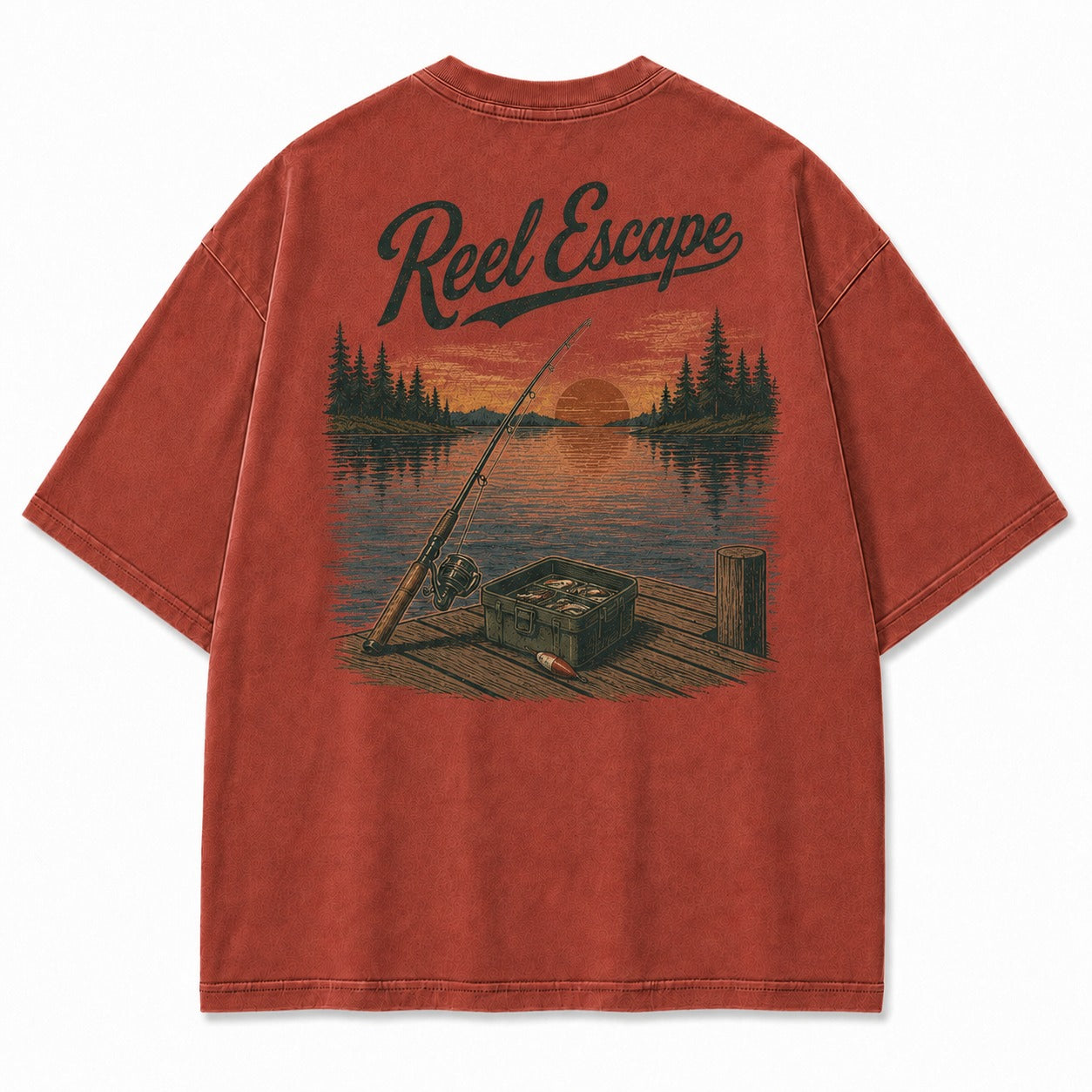 Reel Escape Lake Fishing Tee