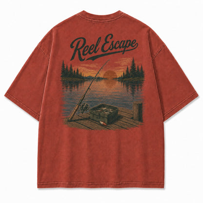 Reel Escape Lake Fishing Tee
