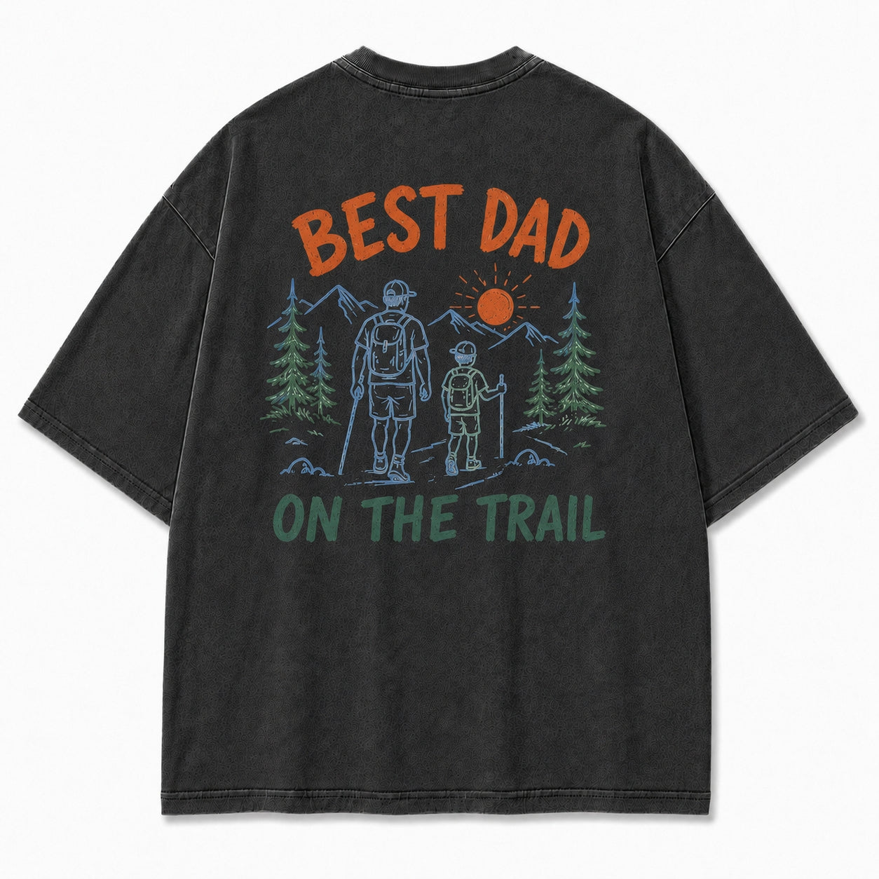 Best Dad On The Trail Outdoor Graphic Tee