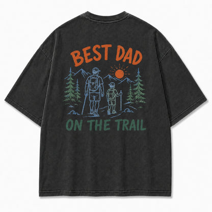 Best Dad On The Trail Outdoor Graphic Tee