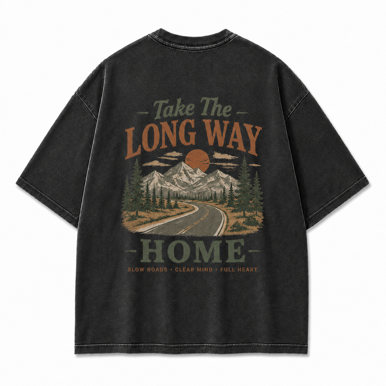 Slow Roads Full Heart Outdoor Graphic Tee