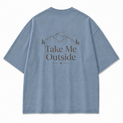 Take Me Outside Minimalist Mountain Tee
