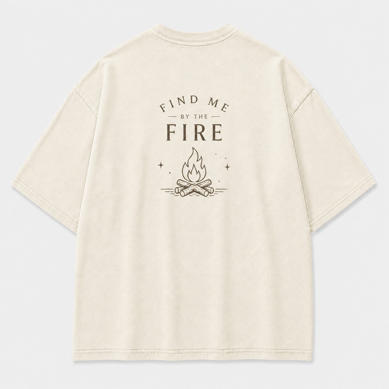 Find Me by the Fire Minimalist Campfire Tee