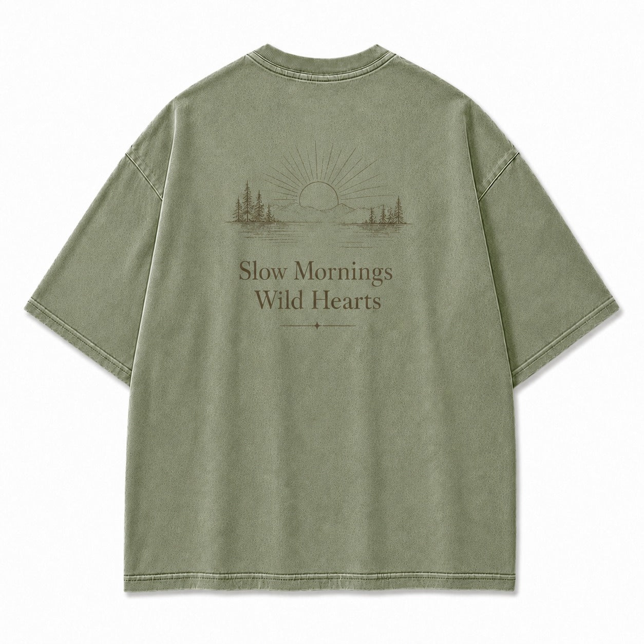 For Slow Mornings and Wild Hearts Minimalist Outdoor Tee