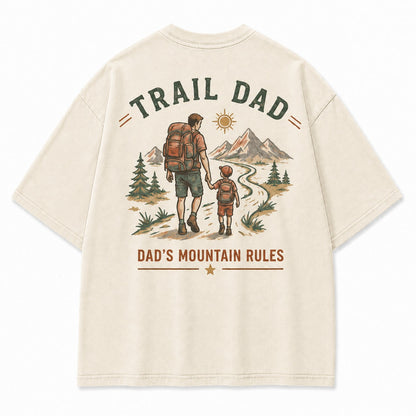 Trail Dad Mountain Rules Washed T-Shirt
