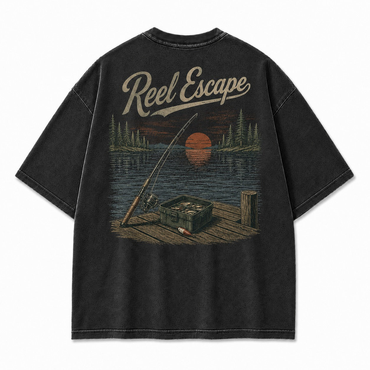Reel Escape Lake Fishing Tee