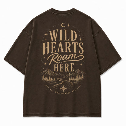 Where Wild Hearts Roam Mountain Graphic Tee