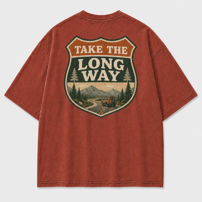 Take the Long Way Road Trip Tee