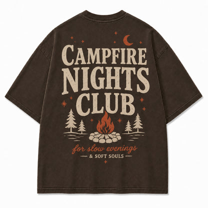 Campfire Nights Club Relaxed Graphic Tee