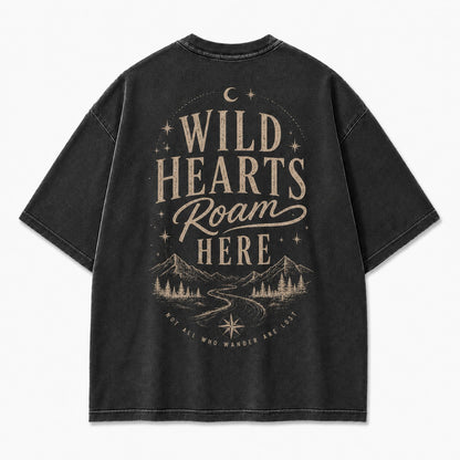 Where Wild Hearts Roam Mountain Graphic Tee