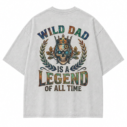 Wild Dad Skull Legend Washed T-Shirt