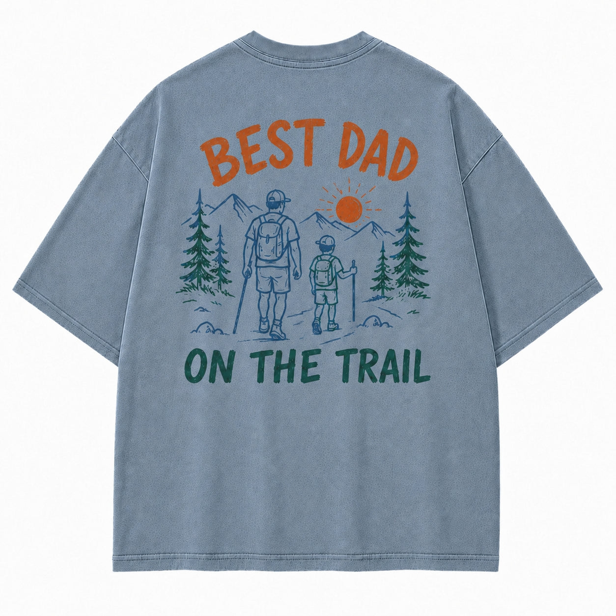 Best Dad On The Trail Outdoor Graphic Tee
