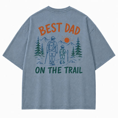 Best Dad On The Trail Outdoor Graphic Tee