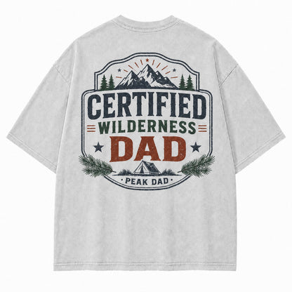 Certified Wilderness Dad Washed T-Shirt