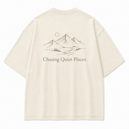 For Those Chasing Quiet Places Minimalist Mountain Tee
