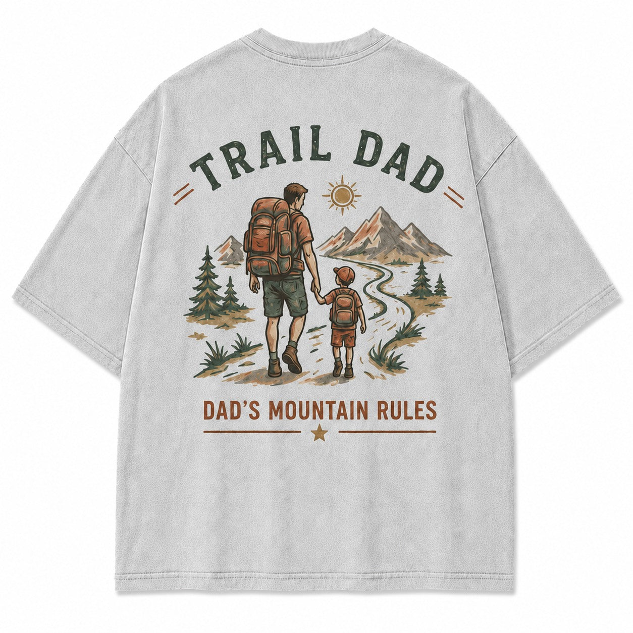 Trail Dad Mountain Rules Washed T-Shirt