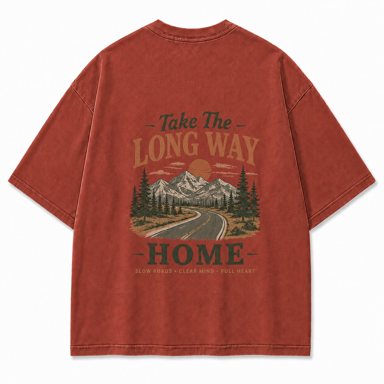 Slow Roads Full Heart Outdoor Graphic Tee
