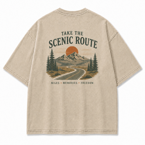 Where the Scenic Route Turns Miles into Memories Tee