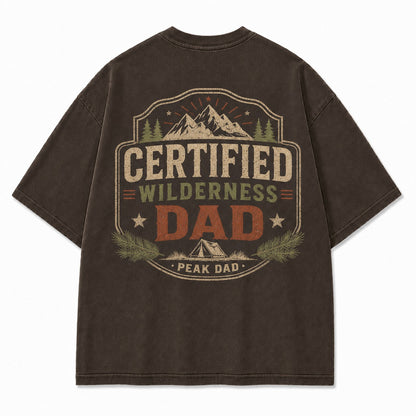 Certified Wilderness Dad Washed T-Shirt