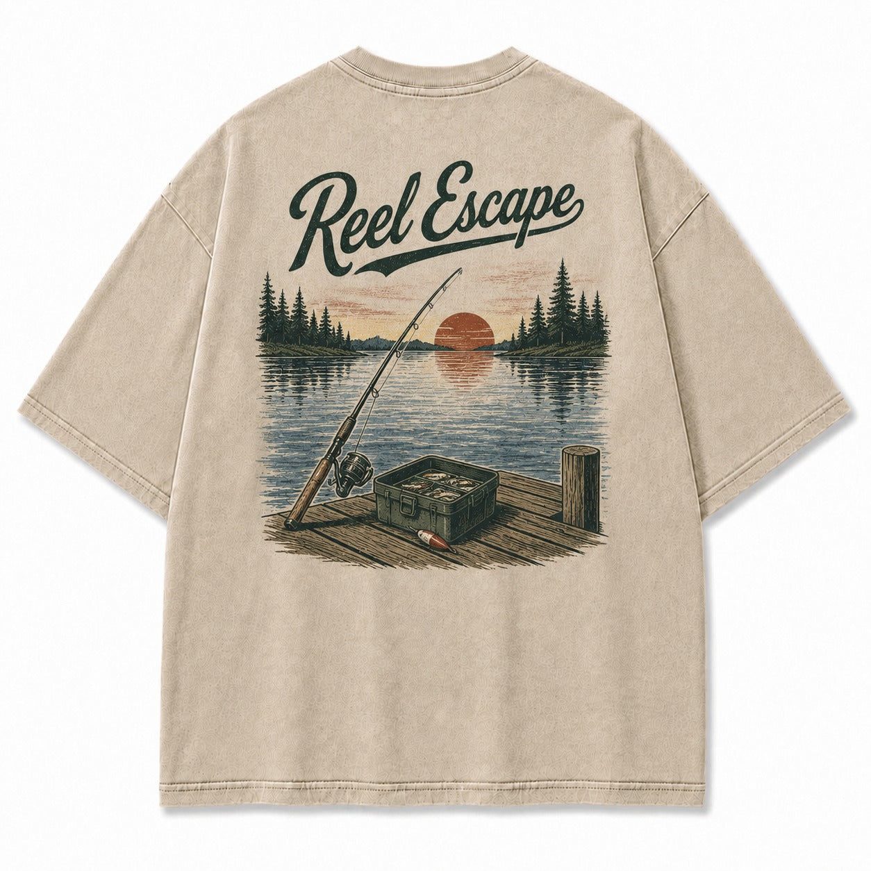 Reel Escape Lake Fishing Tee