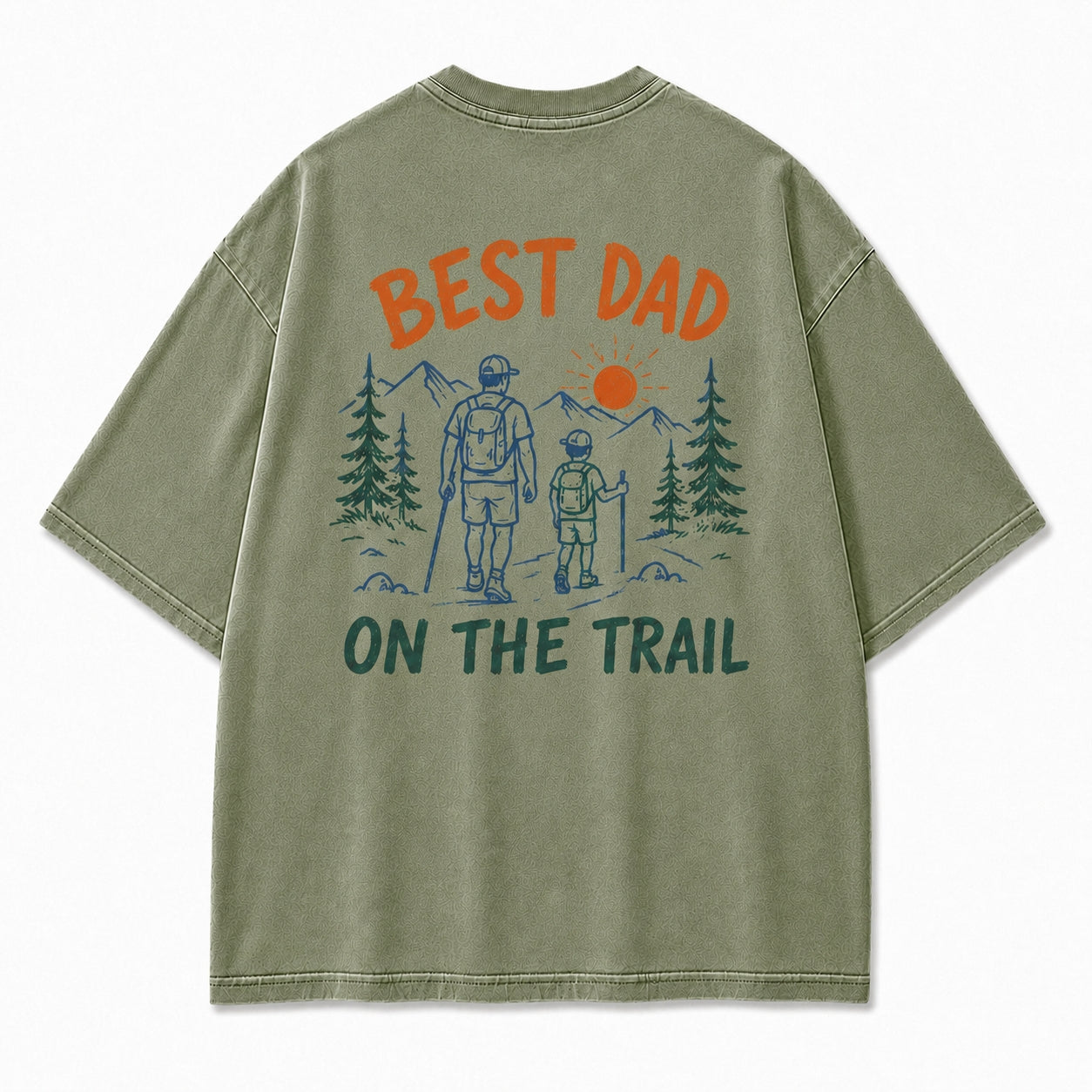 Best Dad On The Trail Outdoor Graphic Tee