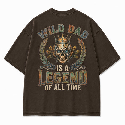 Wild Dad Skull Legend Washed T-Shirt