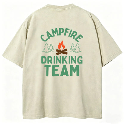 Campfire Drinking Team Washed T-Shirt