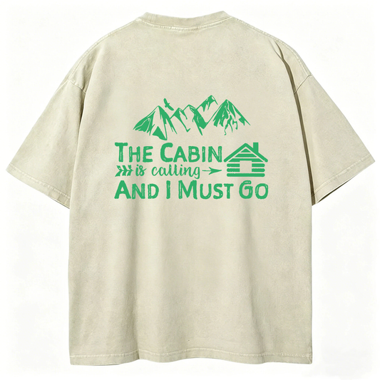 The Cabin Is Calling Washed T-Shirt