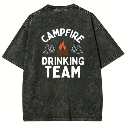 Campfire Drinking Team Washed T-Shirt