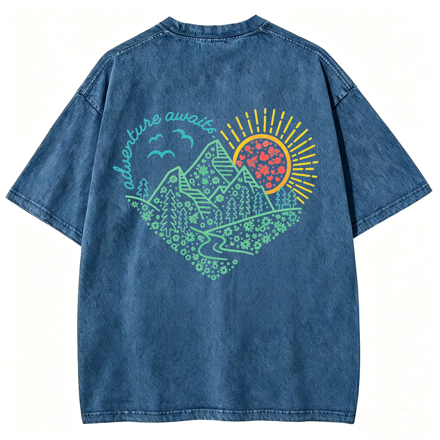 Adventure Awaits Washed T-Shirt