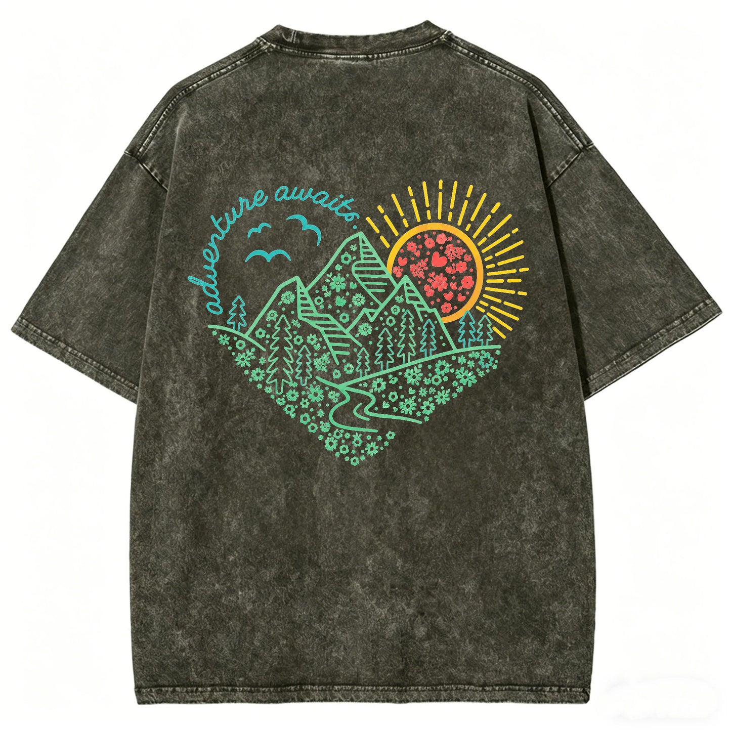 Adventure Awaits Washed T-Shirt