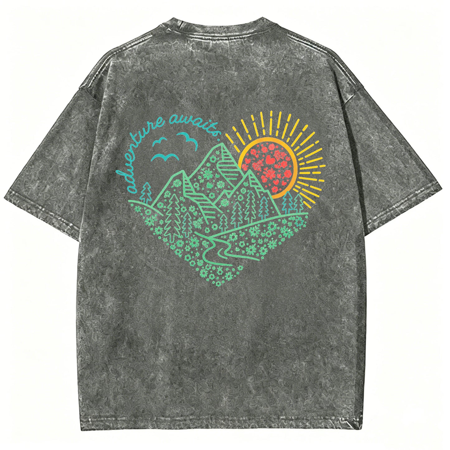 Adventure Awaits Washed T-Shirt