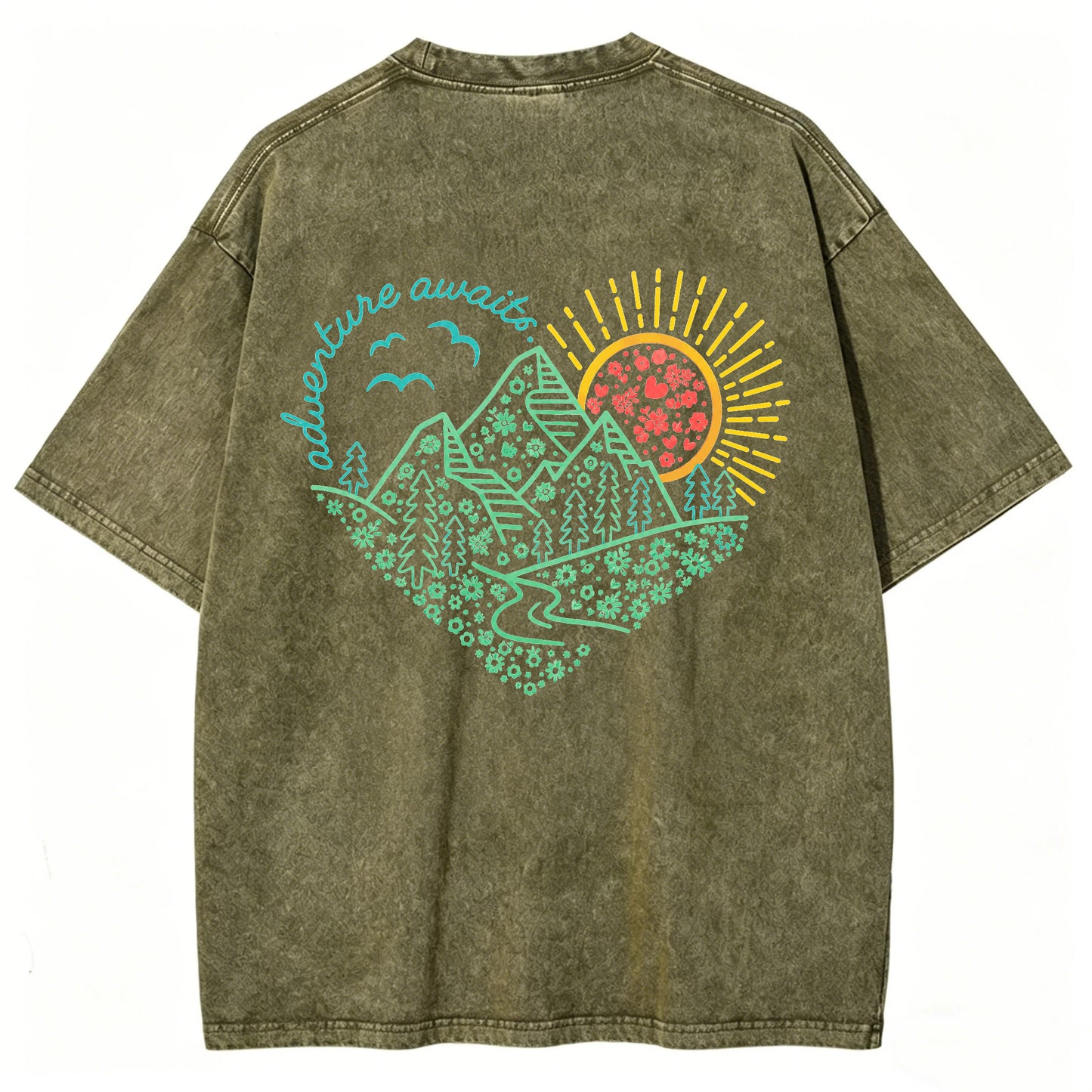 Adventure Awaits Washed T-Shirt