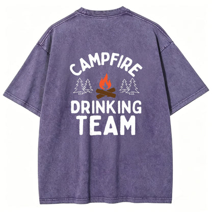 Campfire Drinking Team Washed T-Shirt