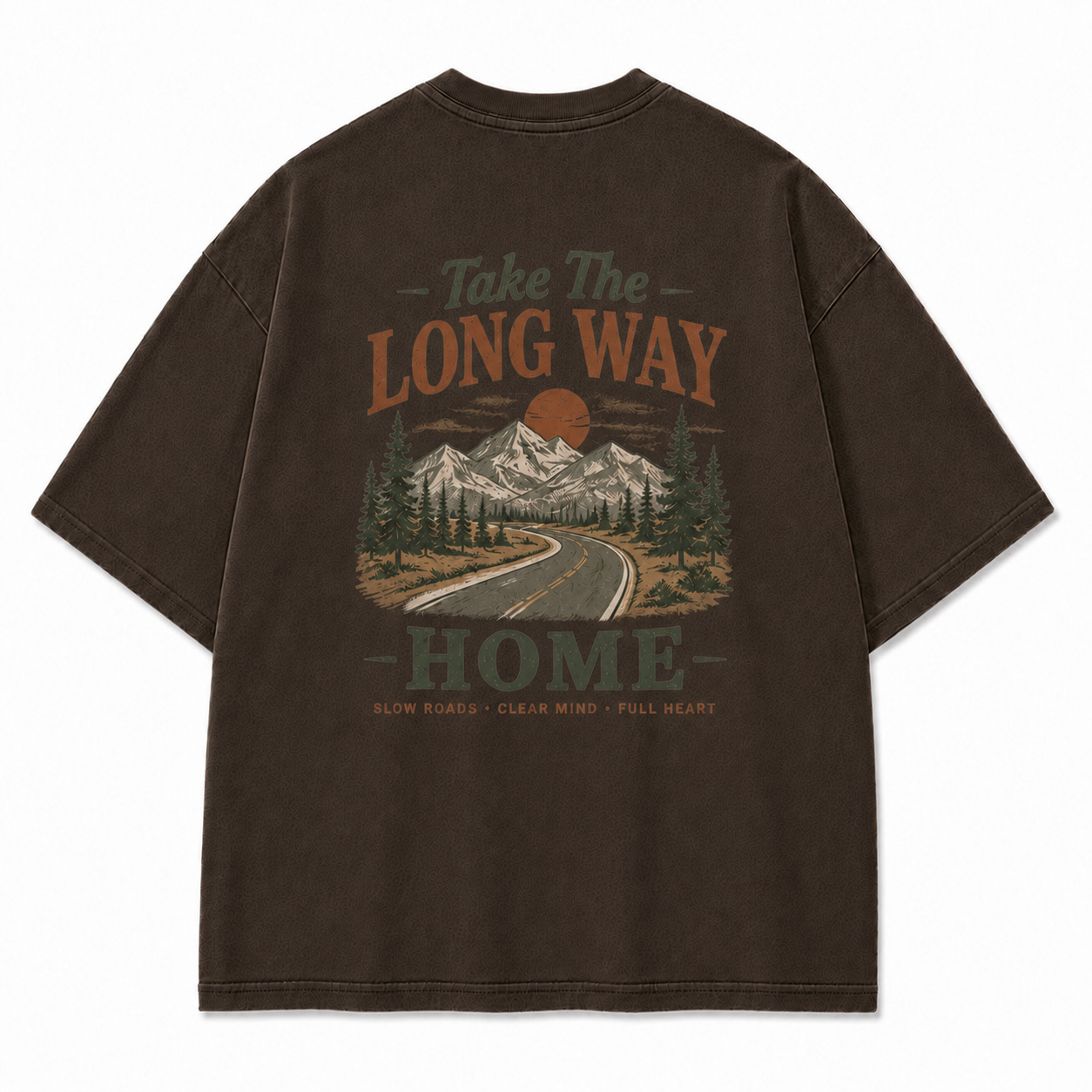 Slow Roads Full Heart Outdoor Graphic Tee