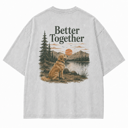Better Together with a Golden Heart Dog Graphic Tee