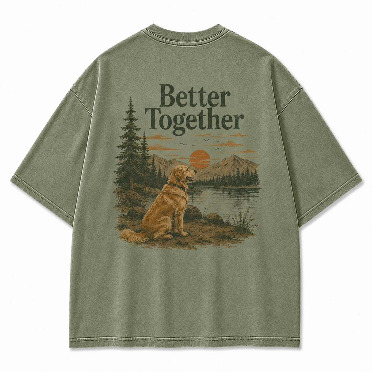 Better Together with a Golden Heart Dog Graphic Tee