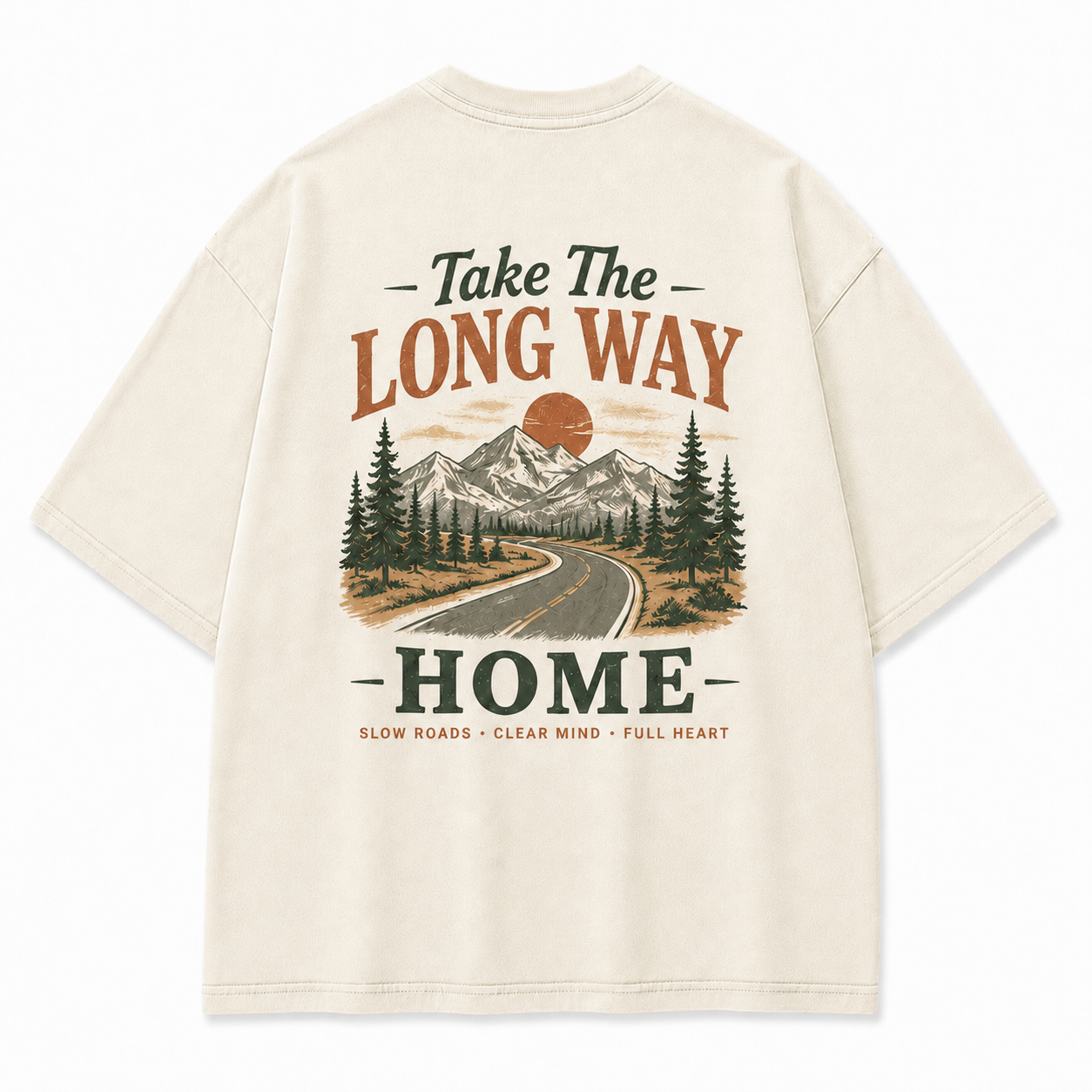Slow Roads Full Heart Outdoor Graphic Tee