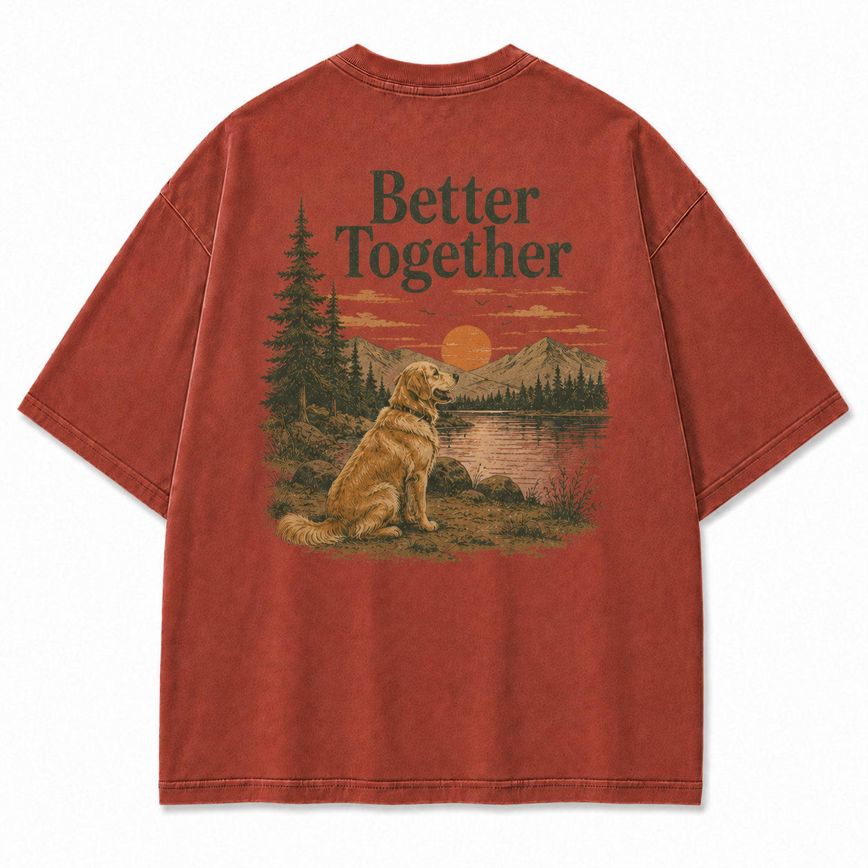 Better Together with a Golden Heart Dog Graphic Tee