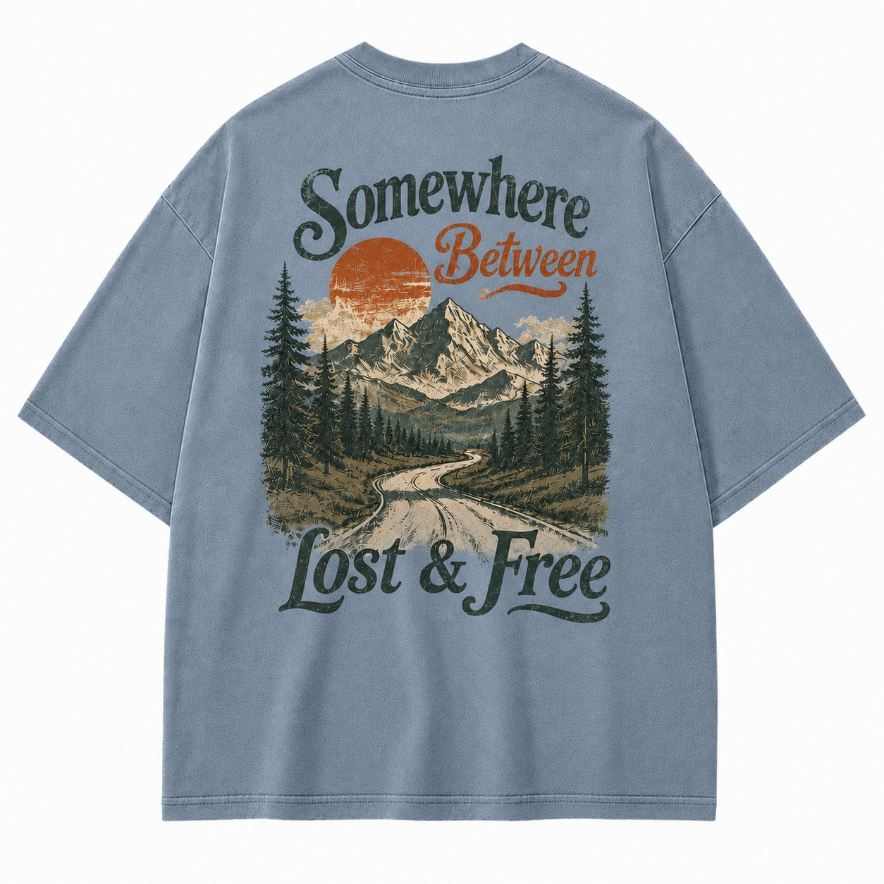 Somewhere Between Lost & Free Oversized Tee